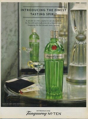 2014 Vintage Magazine Page Ad Tanqueray No. Ten Gin