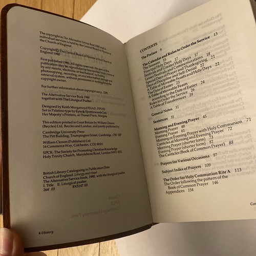 the alternative service book 1980 Together With The Liturgical Psalter Cambridge - Picture 13 of 13