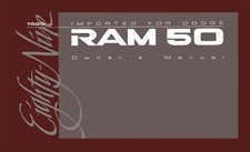 1989 Dodge Ram 50 Truck Owners Manual