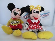 Disney SPIRIT of MICKEY MOUSE & MINNIE 8" stuffed plush beanbag toy beanies 