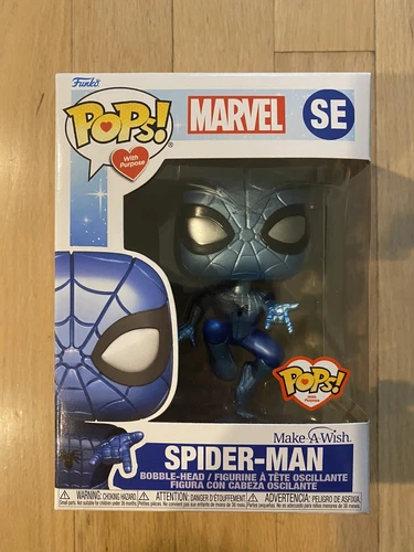 Funko Pop! Marvel SPIDER-MAN SE Metallic Make-A-Wish Pops With Purpose *NEW*