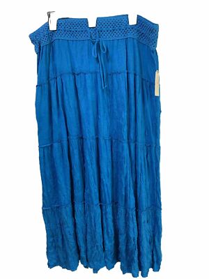 St. Johns Bay Woman s  Skirt | Size 1X | Oasis Blue | NWT