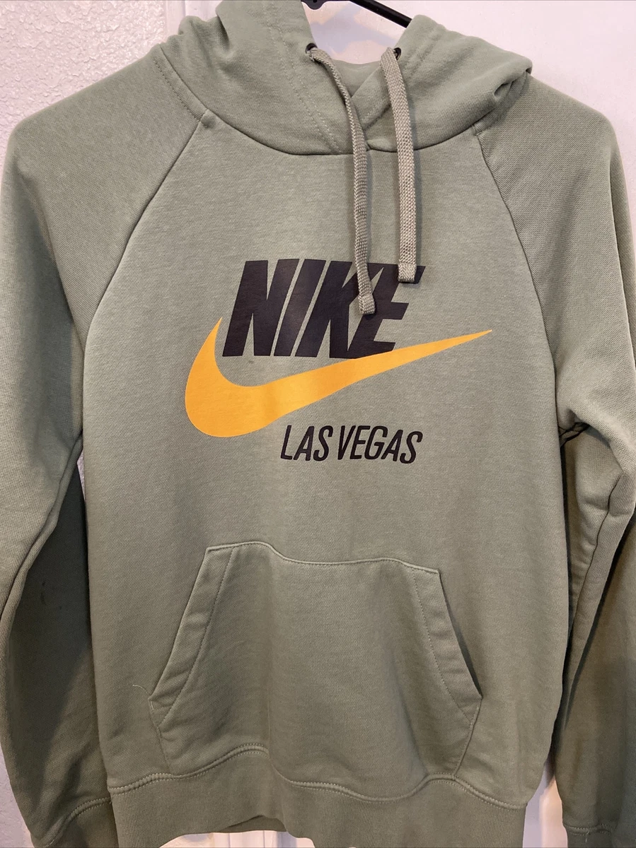 Vintage Nike Od Green Small Big Print Logo Center Swoosh Las Vegas Black Tag Xs