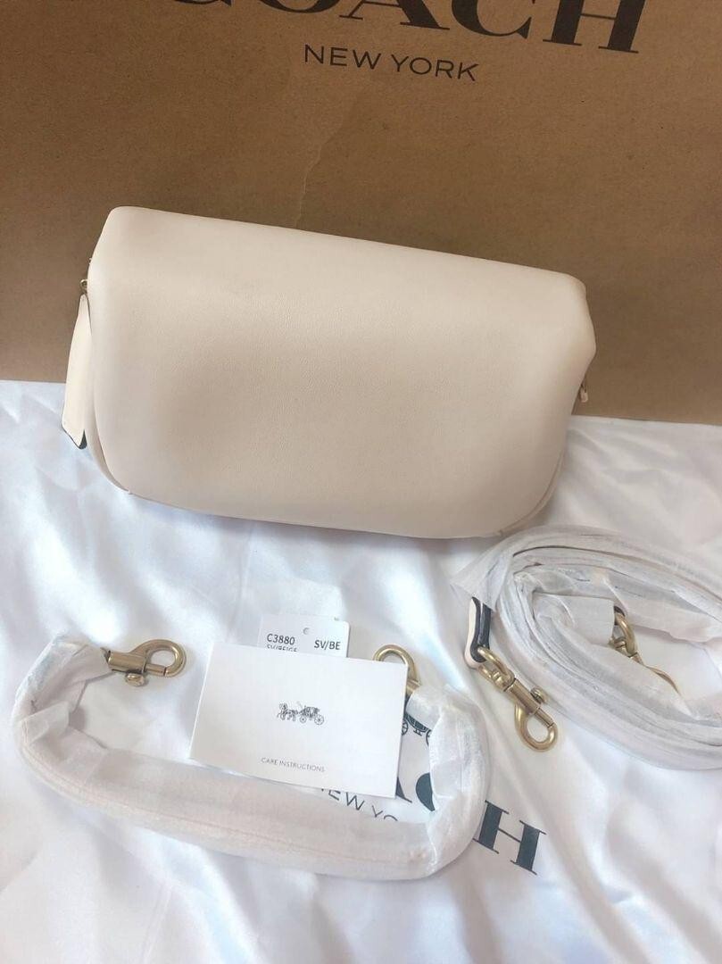 COACH Pillow Tabby Shoulder Bag 18 C3880 Ivory Outlet NEW | eBay