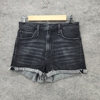 Abercrombie Fitch Shorts Womens 27/4 Simone High Rise Black Denim