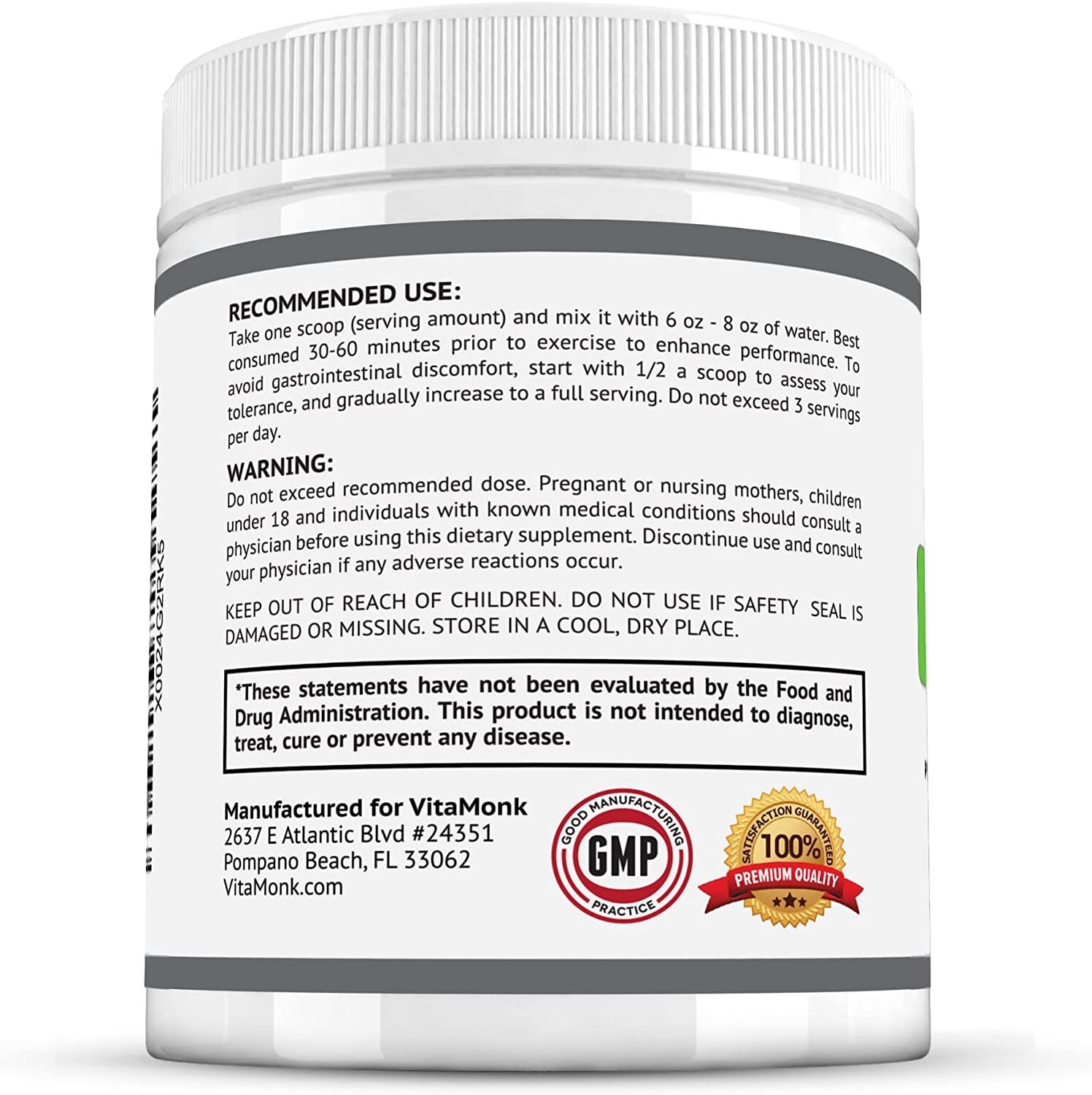 Keto Pre Workout Supplement by VitaMonk Sugar Free Energy Drinks Powder