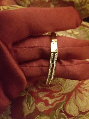 SCHÖNES VERGOLDETES ARMBAND MIT WEISSEN STEINEN BRANDNEU