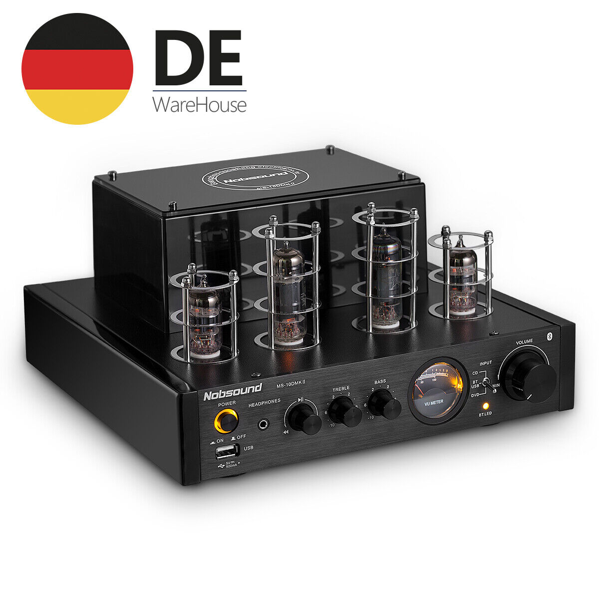 HiFi Bluetooth Röhrenverstärker Tube Power Amplifier Headphone Amp Music Player