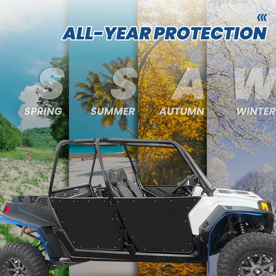 Puertas de aluminio negras para Polaris RZR-4 800 2010-2014 y RZR XP4 900 2012-2014 Foto 2 de 4