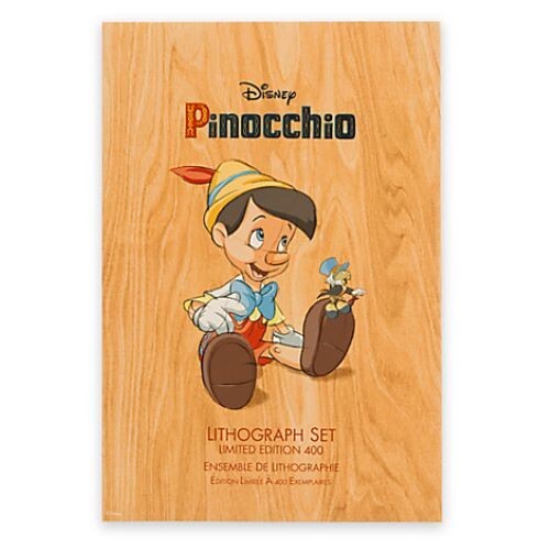 Disney Store Pinocchio Lithographie Limited Edition Set LE 400 2015 12"x8" Jiminy - Bild 2 von 6