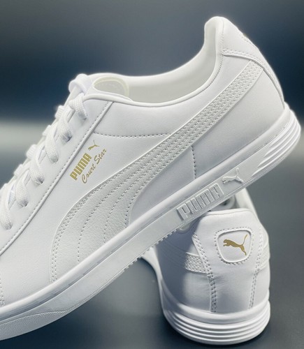 PUMA Court Star SL white gold Men's unisex Trainer size UK 8 US 9 EU 42 NEW - Picture 8 of 12