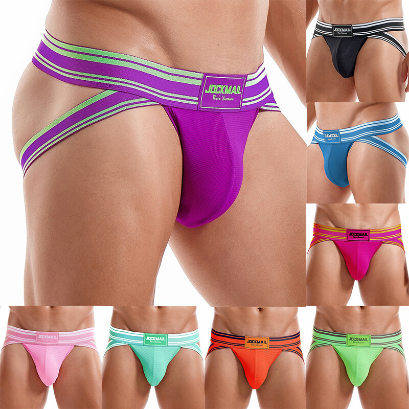Men's Jockstrap Thongs Mesh Bikini Briefs Sexy Gay Backless Underwear G StringsⓏ