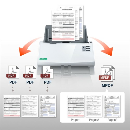  Plustek PS3140U High-Speed Document Scanner, 40ppm with 100 page Feeder, MAC&PC - Picture 7 of 12