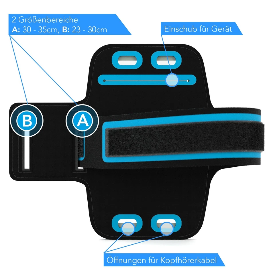 Universal Sport Armband Handy Armtasche Joggen Fitness Band Smartphone Grün - Bild 4 von 4