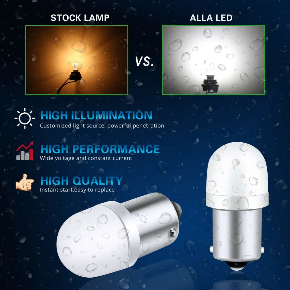 Luz LED blanca para mapa 5007, luz trasera, bombillas marcadoras laterales traseras, cortas de 1,54 pulgadas Foto 4 de 4