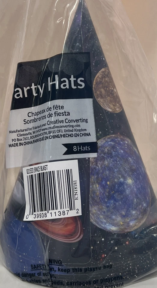 Space Blast Party Hats - Image 2 of 2