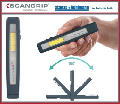 Scangrip UNIPEN for LIFE LED Arbeitsleuchte Inspektion Magnet Haken Akku Robust