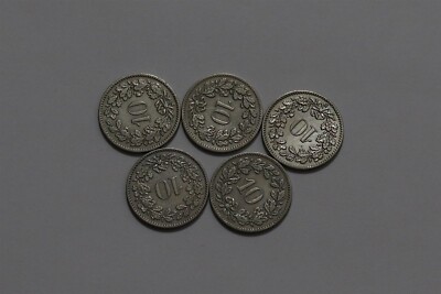 🧭 🇨🇭 SWITZERLAND 10 RAPPEN 1900'S COLLECTION B58 #38 W40 | eBay