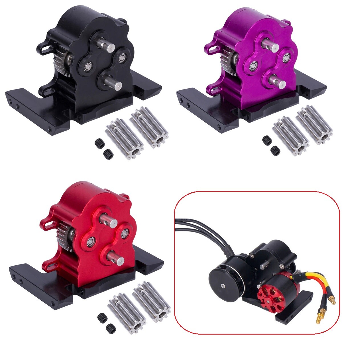 Dual Transmission Overdrive for 1/10 RC Crawler Axial SCX10 PRO