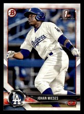 2018 Bowman #BP19 Johan Mieses Prospects Card Los Angeles Dodgers