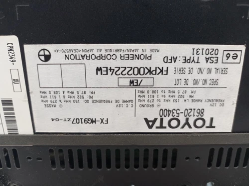 8612053400 Sistema Audio/Radio Cd para LEXUS IS (DS2/IS2) 220d 2007 3253477 - Imagen 5 de 10