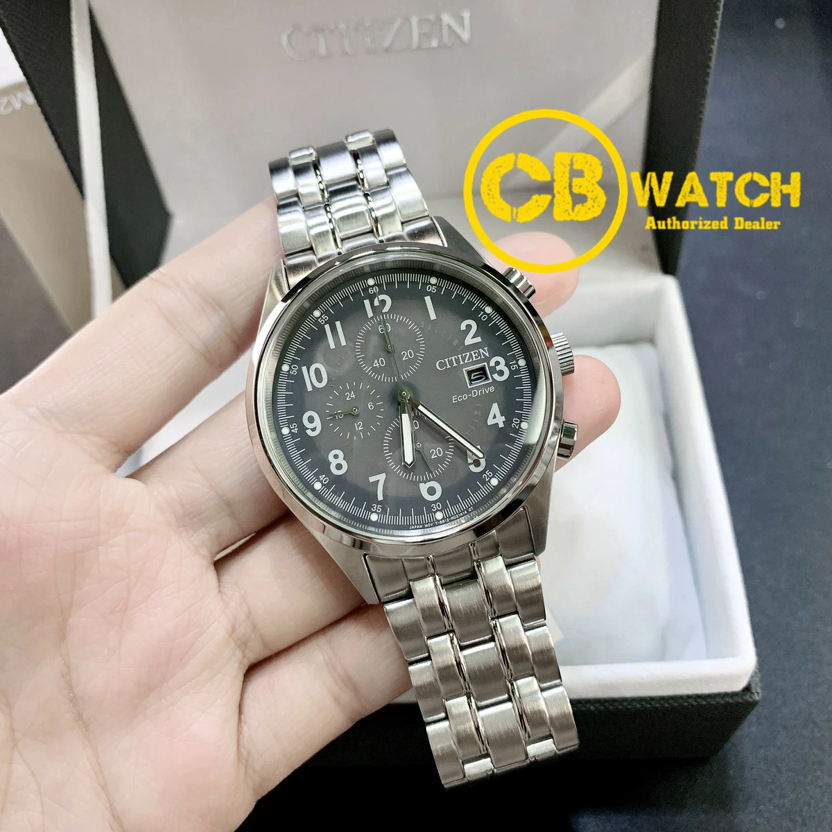 Citizen Eco Drive Men s Chandler Chronograph Silver Tone 42mm Watch CA0620 59H