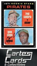 Fred Cambria Gene Clines 1971 Topps #27 Pirates RC TTM/IP Auto Signed by Both
