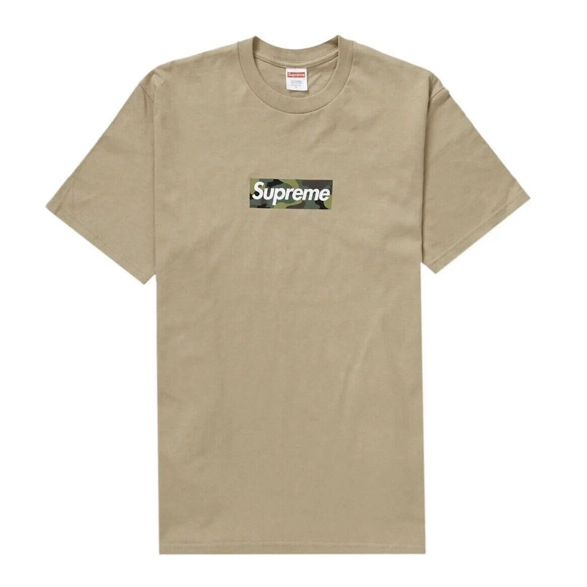 Tee shirt Supreme Box Logo (FW23) kaki taille S   Livraison gratuite et rapide !