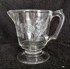 EAPG Campbell-Jones and Co."Pansy-Moss Rose" Footed Creamer 1870's (UV Reactive) — photo 1