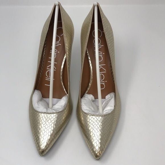 calvin klein gold pumps