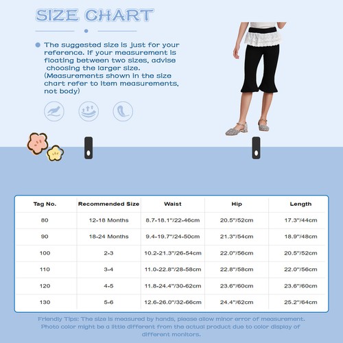 Girls' Cute Cropped Tights Pants Summer Solid Lace Trim Stretch Dance Yoga Pants - Picture 7 of 51