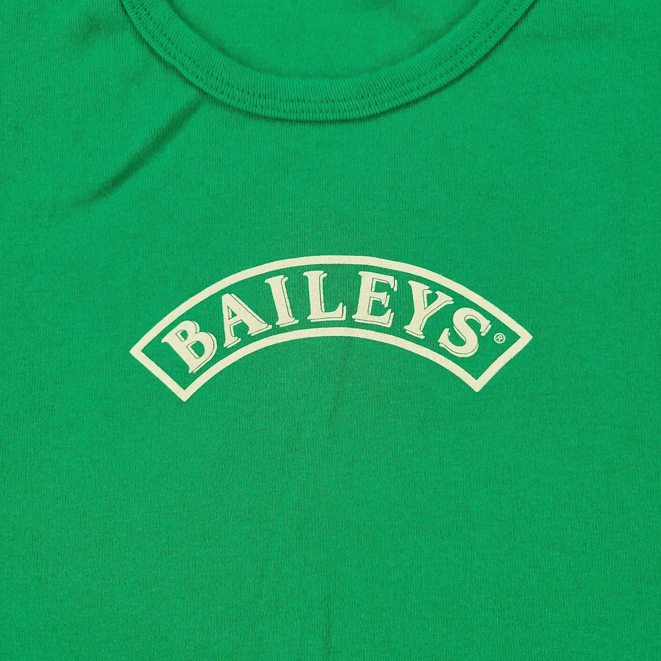 Camiseta Baileys Irlandesa Crema Niña Grande Verde Logo Gráfico Manga Corta Foto 2 de 4