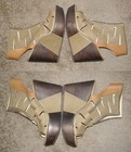 SEXY sz 8 FarylRobin Leather Wood Platform shoes from Anthropologie Zip front — photo 10