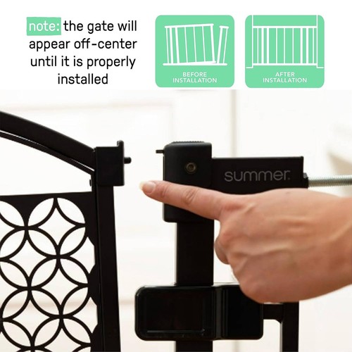 Summer Infant 30 Inch Walk Thru Auto Close Pet and Baby Gate, Gray (Open Box) - Picture 2 of 11