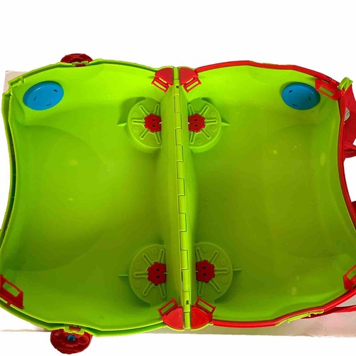 Trunki Suitcase Melissa & Doug Kids Ride On Wheeled Luggage Green w/ Blue Horns - Picture 7 of 8