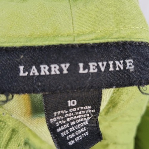 Larry Levine Green Straight Leg Capri Pants Size 10 - Picture 5 of 7