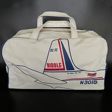 Pre-1964 Riddle Airlines Travel Bag • Extremely Rare Vintage • MCM Luggage Tote