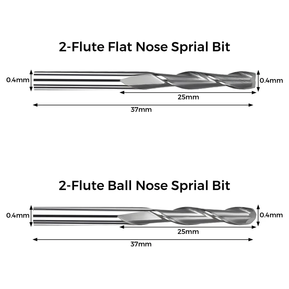 40er Set Twotrees Fräser-Set CNC Router Bits für Lasergravurmaschinen - Bild 3 von 4
