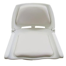 Folding Marine Boat Seat White (Moulded Yacht Fishing Speedboat Upholstery)