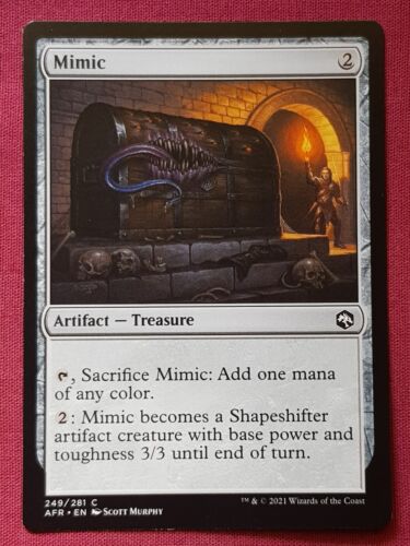 Magic The Gathering D&D FORGOTTEN REALMS AFR MIMIC artifact card MTG - Picture 1 of 2