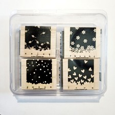 GENTLY FALLING SET Stampin' Up Wood Rubber Stamps Thanks Peace Love Enjoy ab153