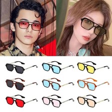 Vintage Retro 70s Sunglasses for Women Men Classic Large Square Trendy Glasses