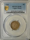 1864 Indian cent, Cop/Nic, PCGS XF40
