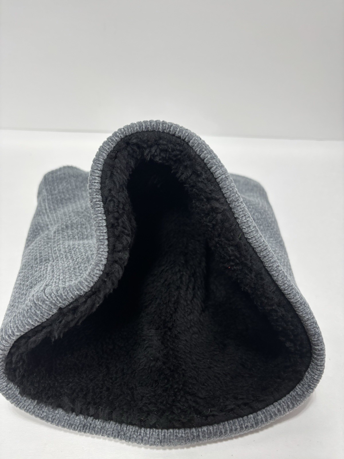 Grey Winter Fleece Neck Warmer Thick Knit Windproof Gaiter for Men / Women - New