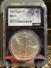 2025 American Silver Eagle – NGC MS70 – 1 oz .999 Fine Silver – Rare Purple Core
