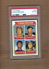 1974  TOPPS  ROOKIE  INFIELDERS  #  604   PSA  8