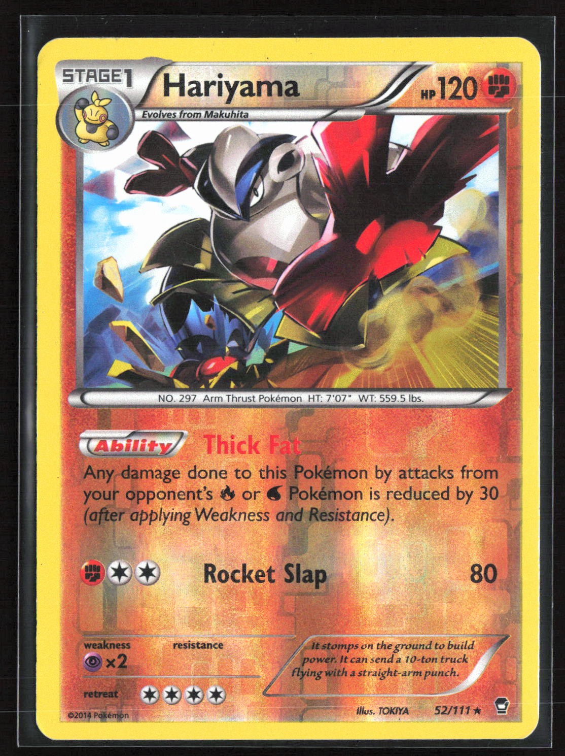Pokemon TCG - Hariyama Reverse Holo Rare XY - Furious Fists 52/111 LP