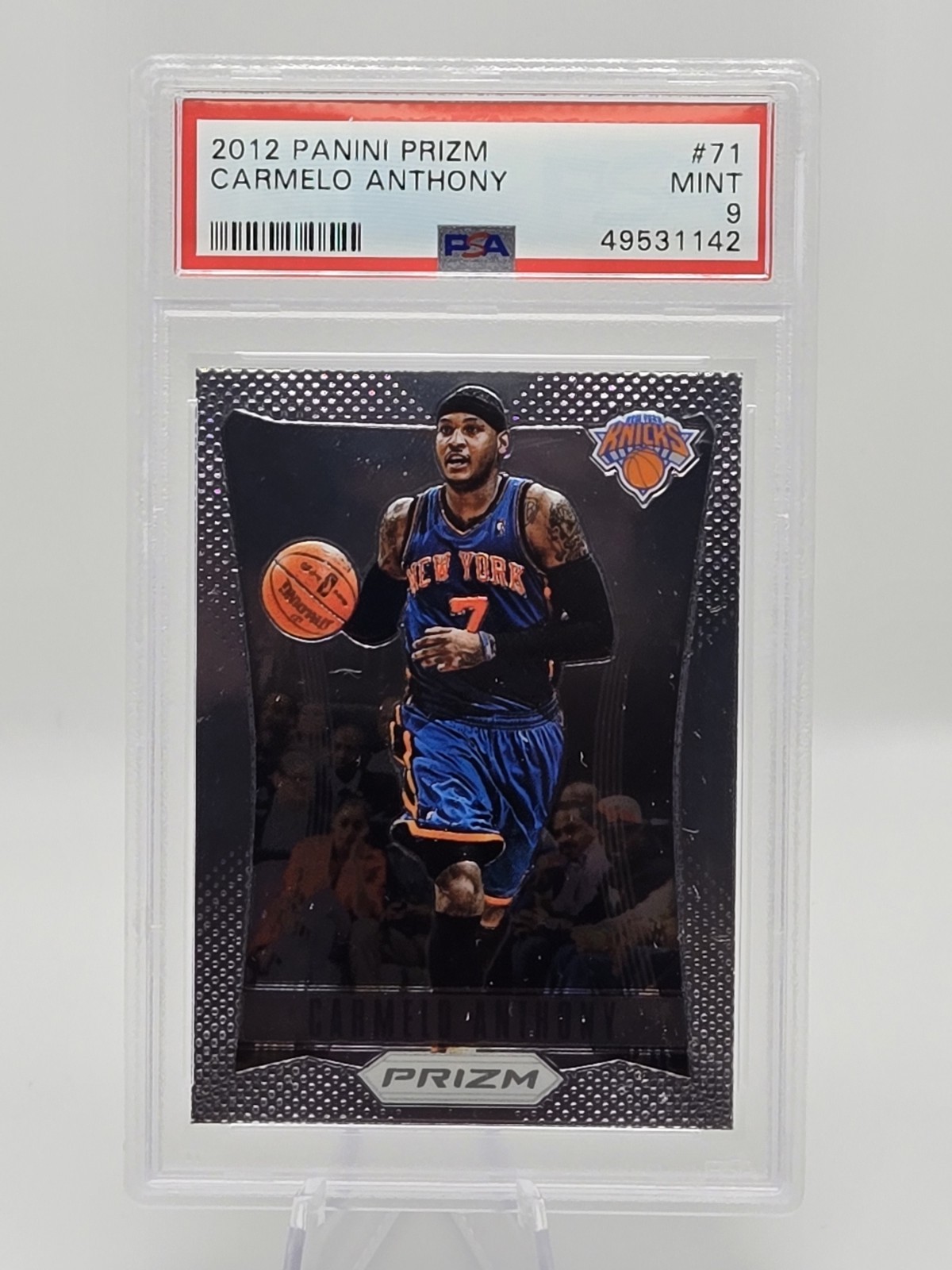 2012-13 Panini Prizm #71 Carmelo Anthony PSA 9 Mint New York Knicks
