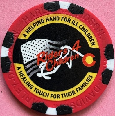 Pikes Peak Harley Davidson Poker Chip ''Riders 4 Children'' Colorado Charity Event