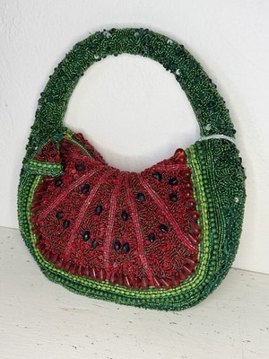 New Release Handcrafted in India Watermelon Fruit Beaded Bag Viral TikTok